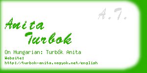 anita turbok business card